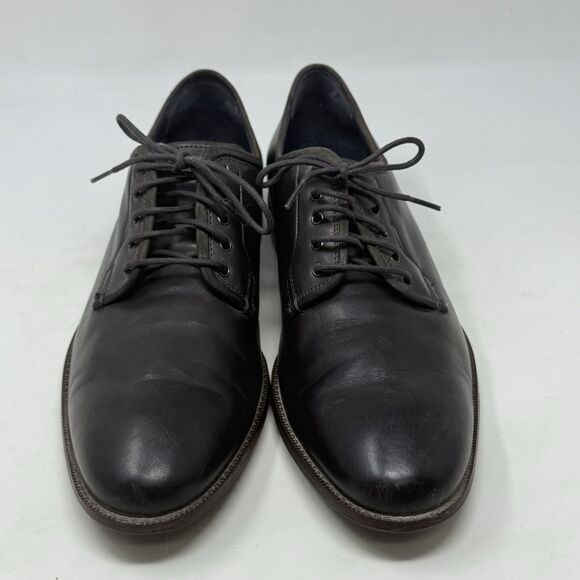 Cole Haan Grand Warner Shoes Mens 9.5 Gray Leather Classic Oxford Derby Dress - Picture 6 of 16